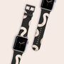 Black And White Swirl Vegan Leather Apple Watch Band, thumbnail 1 of 7
