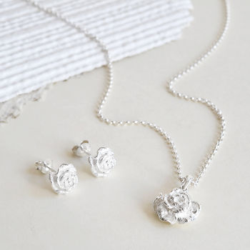 Sterling Silver Classic Rose Necklace, 4 of 6