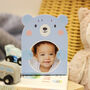 Personalised Blue Bear Photo Frame Baby Gift, thumbnail 1 of 2