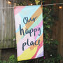 Our Happy Place Decorative Tea Towel, thumbnail 3 of 4