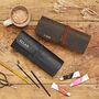 Personalised Buffalo Leather Roll Up Pencil Case, thumbnail 1 of 11