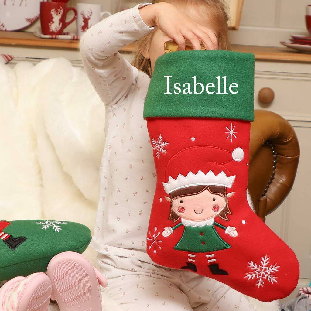 Personalised Christmas Stocking For Girls By Dibor  notonthehighstreet.com