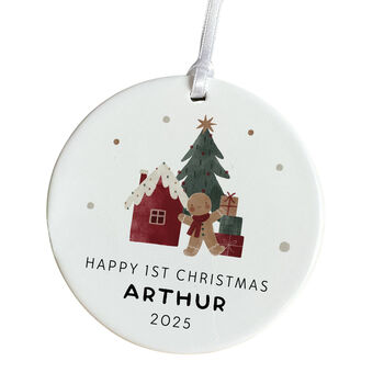 Happy First Christmas Ornament Gift For Newborn, 3 of 7