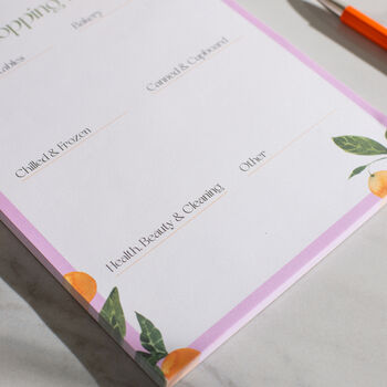 Shopping List Pad | Orangerie | Grocery List, 3 of 7