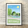 Butterfly Bridge, Bedford Embankment Travel Print, thumbnail 1 of 7