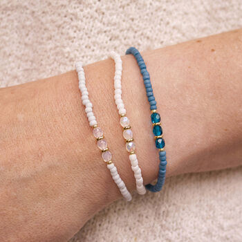 June Moonstone Birthstone Beaded Bracelet, 2 of 4