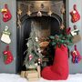 Handmade Mini Christmas Mistletoe Stocking Fair Trade, thumbnail 4 of 4
