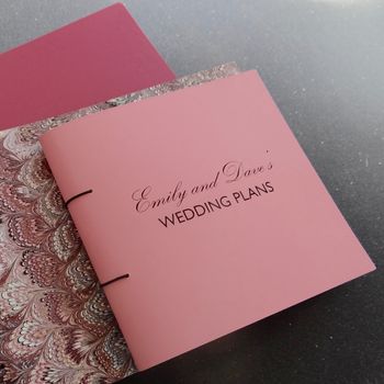 Personalised Leather Wedding Planner Scrapbook, 4 of 11