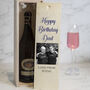 Personalised Birthday Photo Wooden Bottle Box, thumbnail 1 of 3