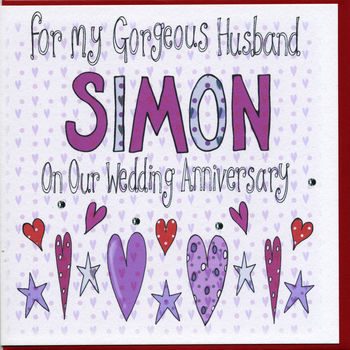 Personalised Husband Wedding Anniversary Card, 2 of 2