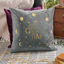 Personalised Flowers And Moon Cushion, thumbnail 1 of 3