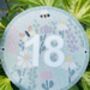 Pink And Purple Floral Mosaic House Door Number Sign, thumbnail 1 of 3