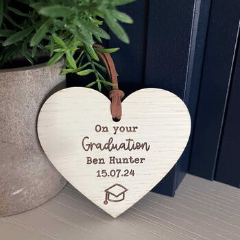 Personalised Graduation Wooden Heart Gift, 3 of 3