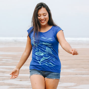 Under The Sea Bamboo Womens T Shirt, 5 of 5
