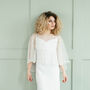 Beaded Bridal Capelet | Wedding Dress Cape, thumbnail 8 of 10