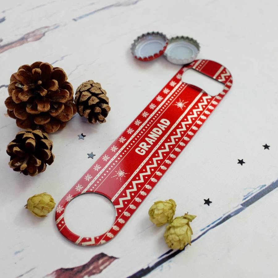 Personalised Christmas Bottle Opener By Auntie Mims
