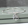 Tree Of Life Sterling Silver Beaded Bracelet, thumbnail 1 of 3