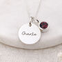 Personalised Sterling Silver January Birthstone Garnet Pendant Necklace, thumbnail 1 of 9