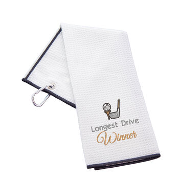 Longest Drive Winner Novelty Golf Towel, 12 of 12