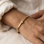 Solitaire Diamond Bangle Gold Non Tarnish Waterproof, thumbnail 1 of 8