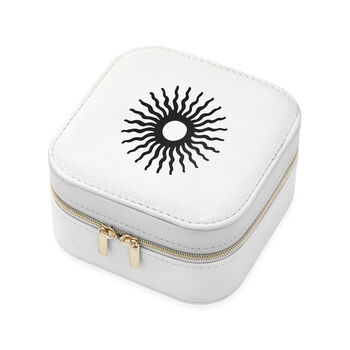 Customisable Sun White Travel Jewellery Case, 10 of 10