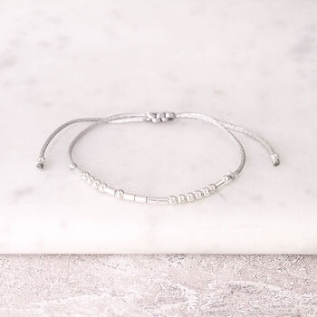 Sterling Silver 925 'Brother' Morse Code Bracelet, 2 of 6