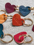 Bestie Leather Heart Keyring, thumbnail 1 of 8