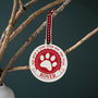 Personalised 'Good Boy' Pawprint Bauble, thumbnail 1 of 3