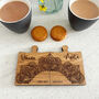 Oak Veneer Personalised Jigsaw Coasters Hindu Design, thumbnail 1 of 7