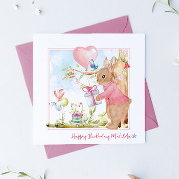 Baby's 1st Birthday Card Rabbit, First Birthday, 2 of 8