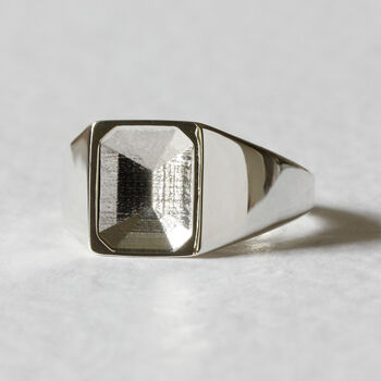 Phantom Emerald Signet Ring Silver, 3 of 8
