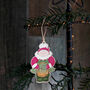 'Gardening Mrs Claus' Wooden Decoration, thumbnail 1 of 8