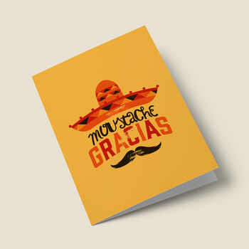 'Moustache Gracias' Thank You Card, 3 of 4
