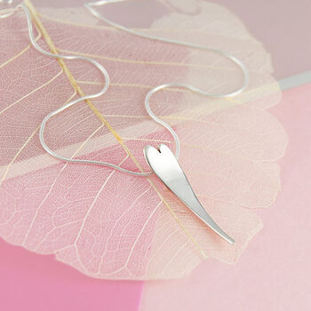 Melting Heart Sterling Silver Necklace, 4 of 6