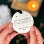 Personalised 'Our First Christmas Engaged' Ceramic Bauble, thumbnail 3 of 10