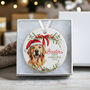 Personalised Ceramic Pet Dog Christmas Tree Decoration For Various Breeds, thumbnail 1 of 7