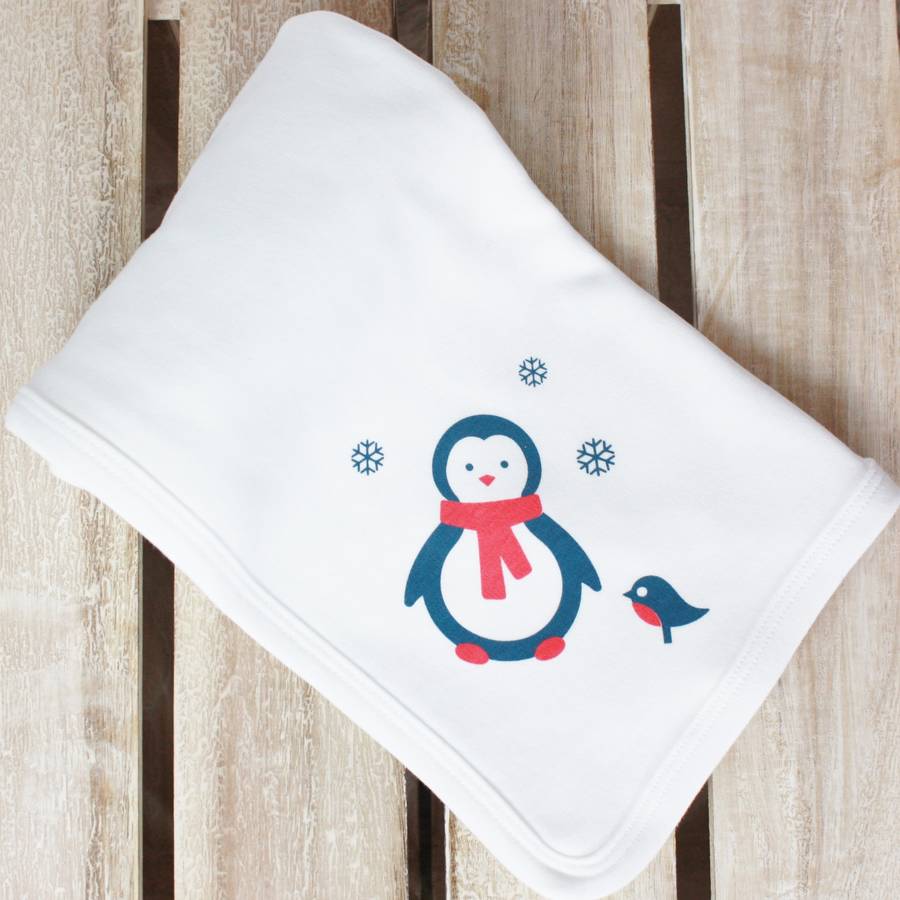 Organic Baby Blanket Penguin