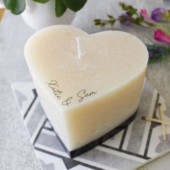 Heart Shape Eco Friendly Recycled Candle For Couples, 7 of 12