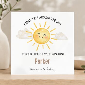 First Trip Around The Sun Birthday Card, Sun 1st Birthday Card, My Sunshine, 2 of 3