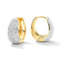 Gold Vermeil Crystal Reversible Hoop Earrings, thumbnail 8 of 12