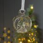 Glass Bauble With Gold Stars And Nativity, thumbnail 1 of 2