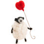 Sheply Sheep With Heart Balloon Felt Valentine's Ornament, thumbnail 2 of 4