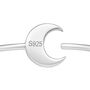 Sterling Silver Adjustable Moon And Star Open Ring, thumbnail 7 of 8