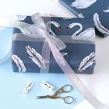 Swan Christmas Wrapping Paper, 2 of 5