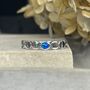 925 Sterling Silver Lunar Phases Ring Blue Opal, thumbnail 4 of 11