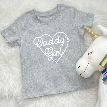 Daddy's Girl With Heart Girls T Shirt, 3 of 4