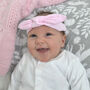 Pink Baby Headbands Set Of Three, thumbnail 1 of 4