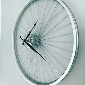 Bicycle Wheel Clock 57 Cm Black, 2 of 6