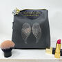 Angel Wings Sparkly Make Up Bag, thumbnail 1 of 6