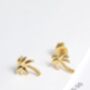 18 K Gold Vermeil Palm Tree Stud Earrings, thumbnail 1 of 7